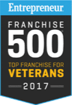 Enterpreneur Franchise 500 Top Franchises for veterans 2017