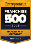 Entrepreneur Franchise 500 Ranked #1 in Category 2023