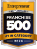 Entrepreneur Franchise 500 1st in Category 2024